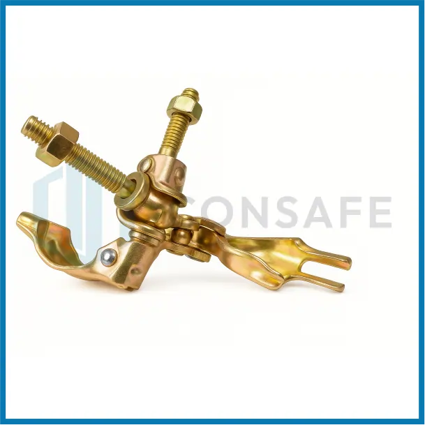 Double Fixed Coupler, BS, Pressed Steel